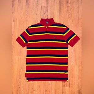 Vintage striped 100% cotton Polo Ralph Lauren polo shirt size M